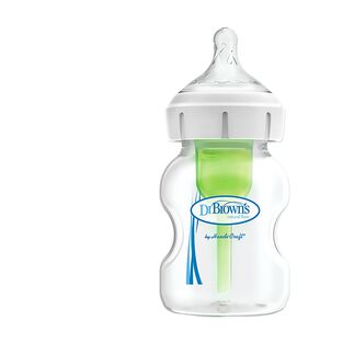 Options+ Wide Mouth Silicone Teat Bottle, Blue
