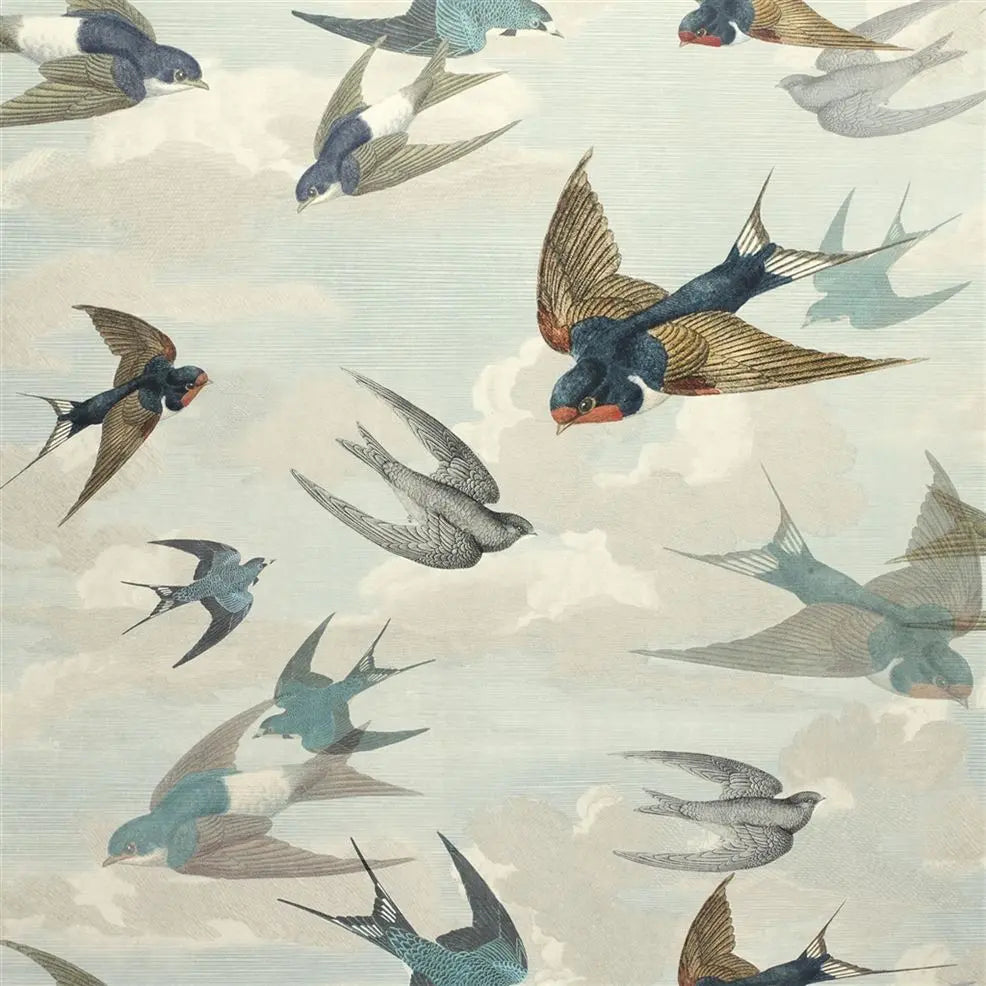 Chimney Swallows Wallpaper