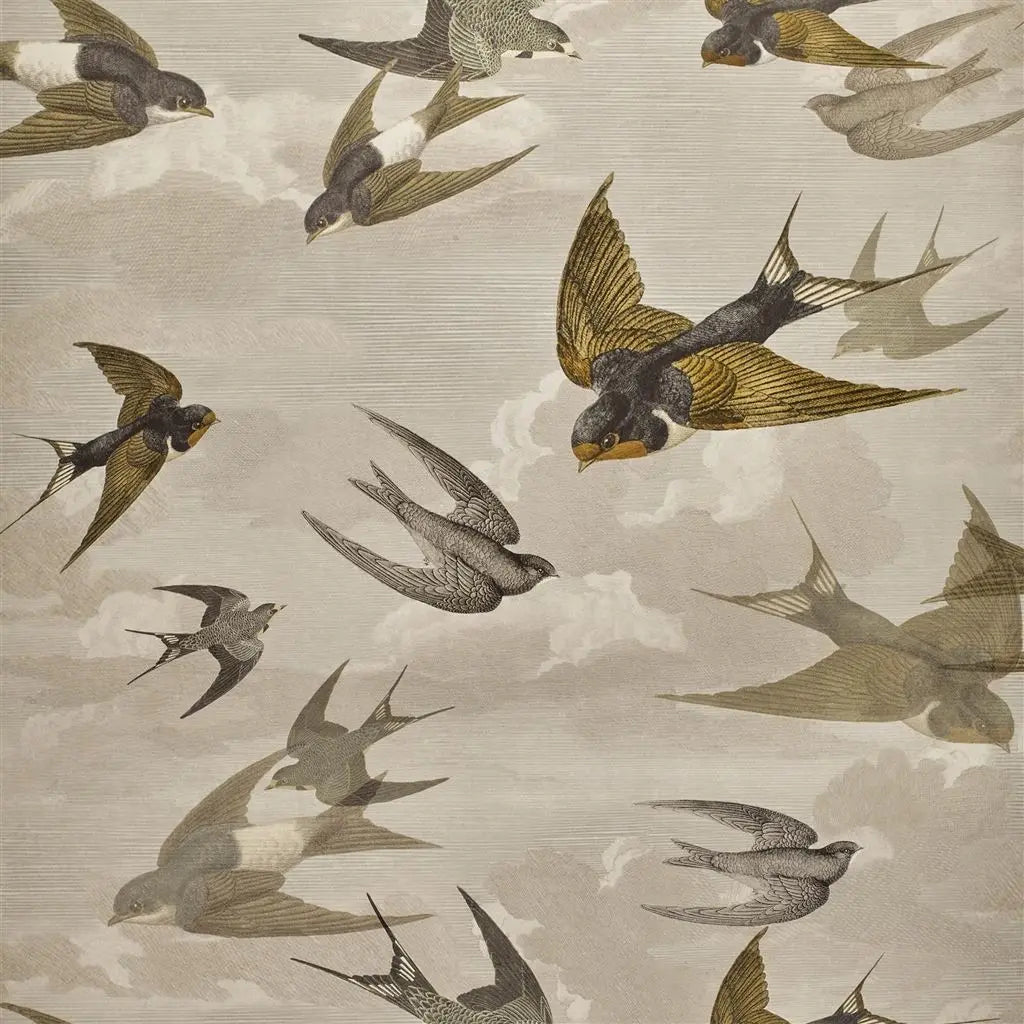 Chimney Swallows Wallpaper