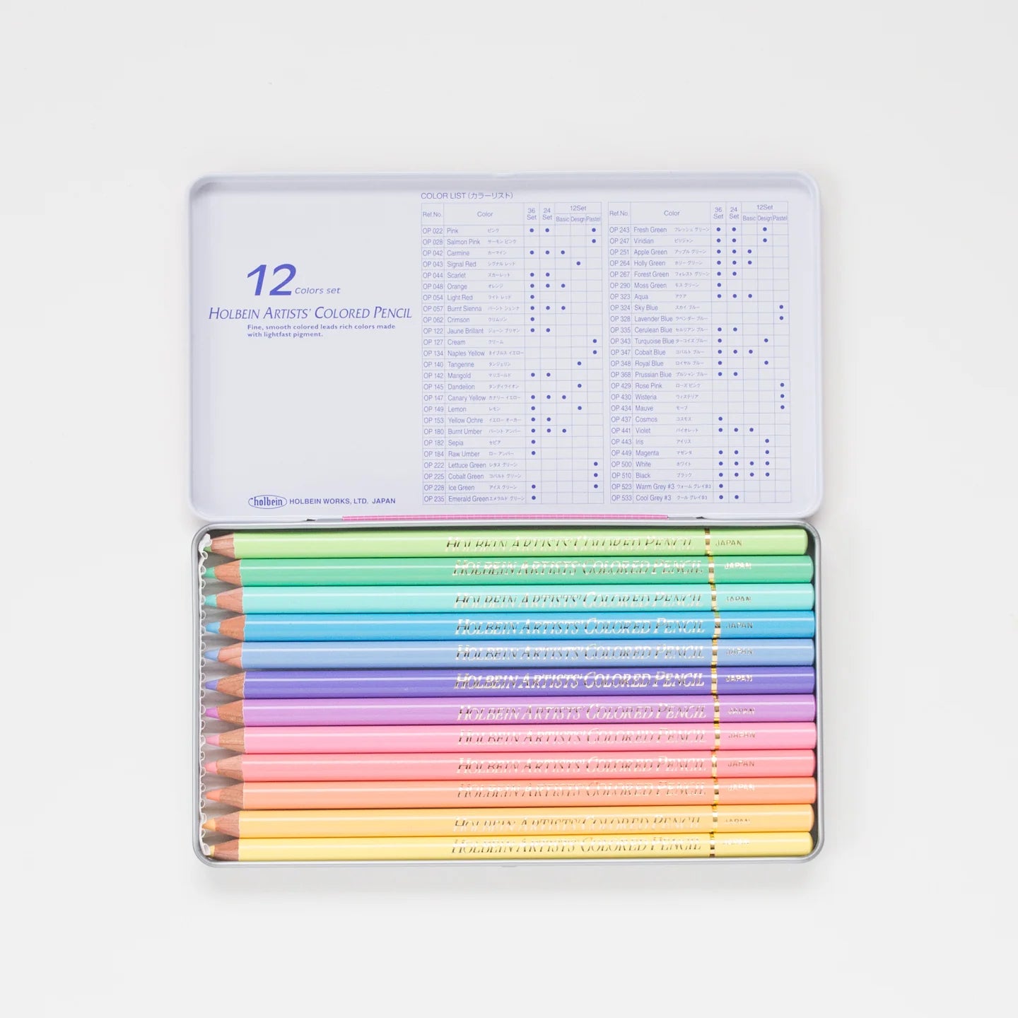 Holbein Pastel Colored Pencil Box