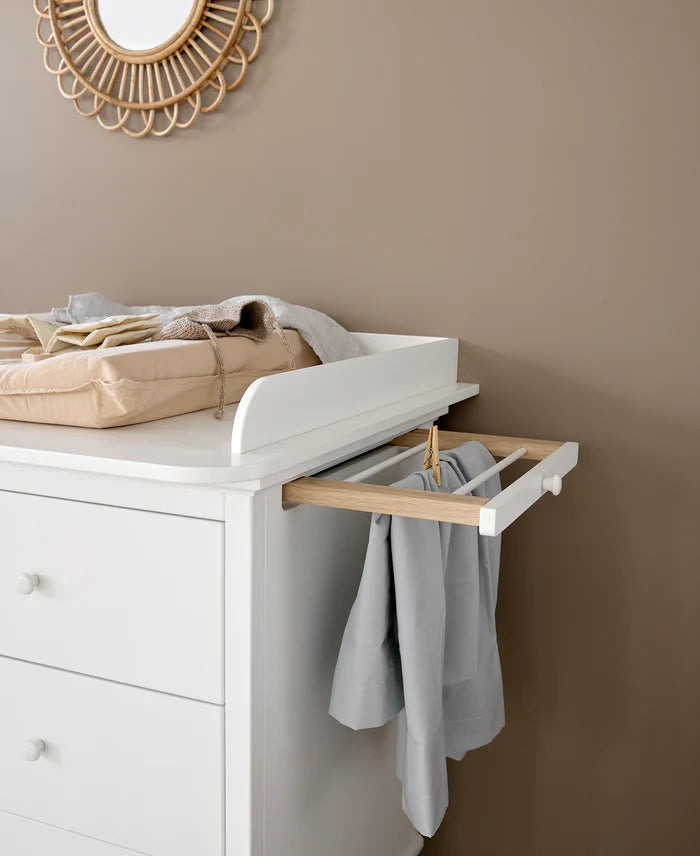 Seaside Chest of 6 Drawers with Changing Table, White