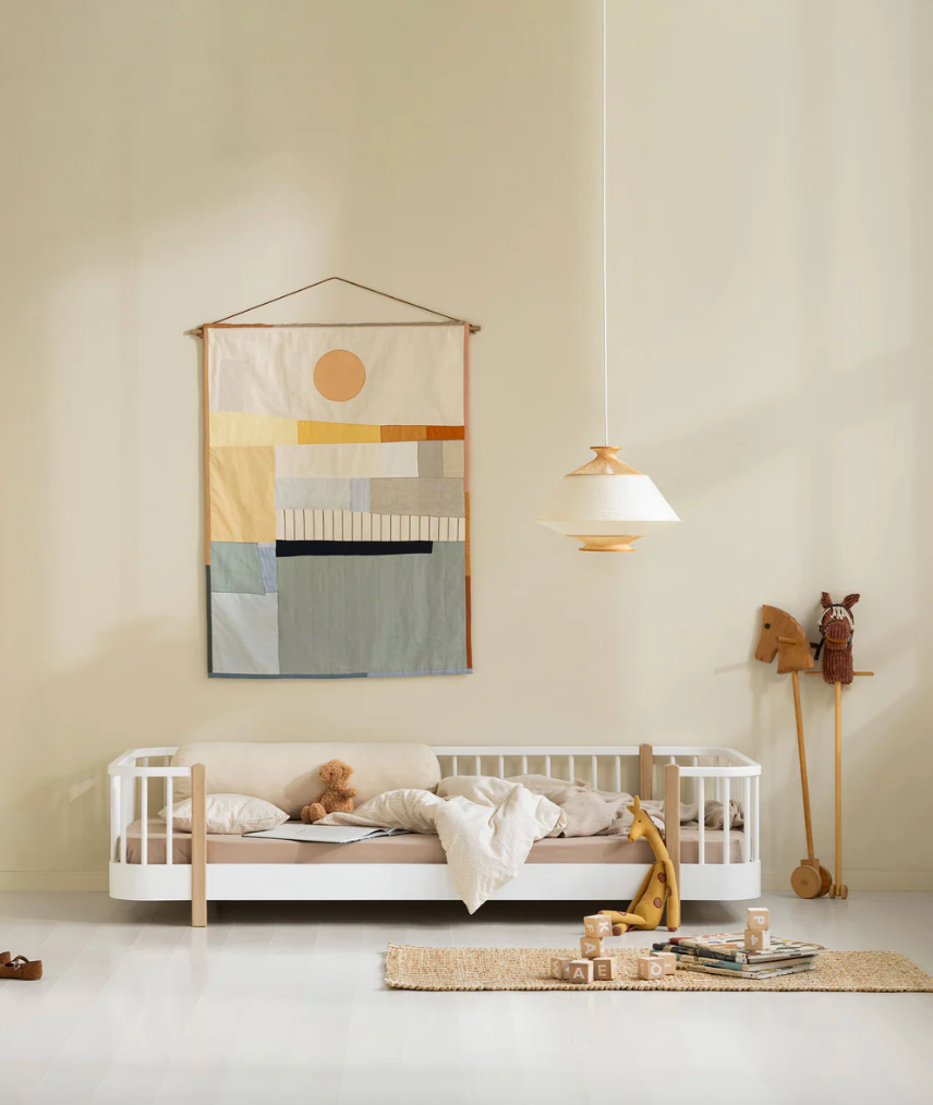 Wood Original floor bed, white/oak