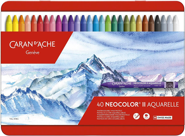 Lápis de Cera Neocolor II Aquarelle, 40 Cores