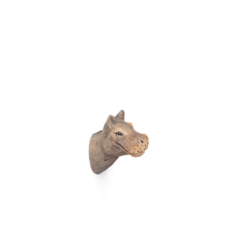 Cabide Hipopótamo, Esculpido à Mão