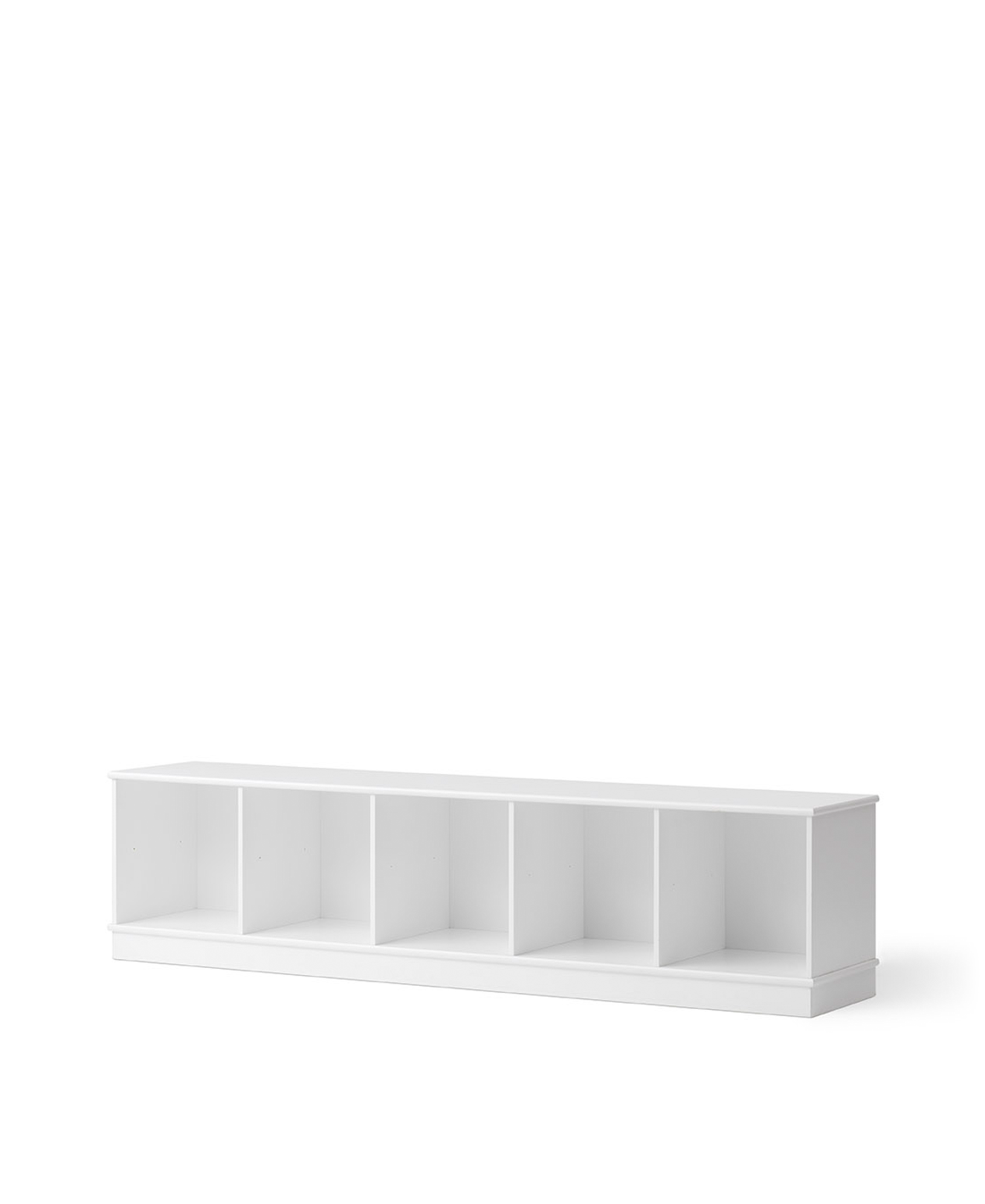 Horizontal Wood Bookcase with Base
