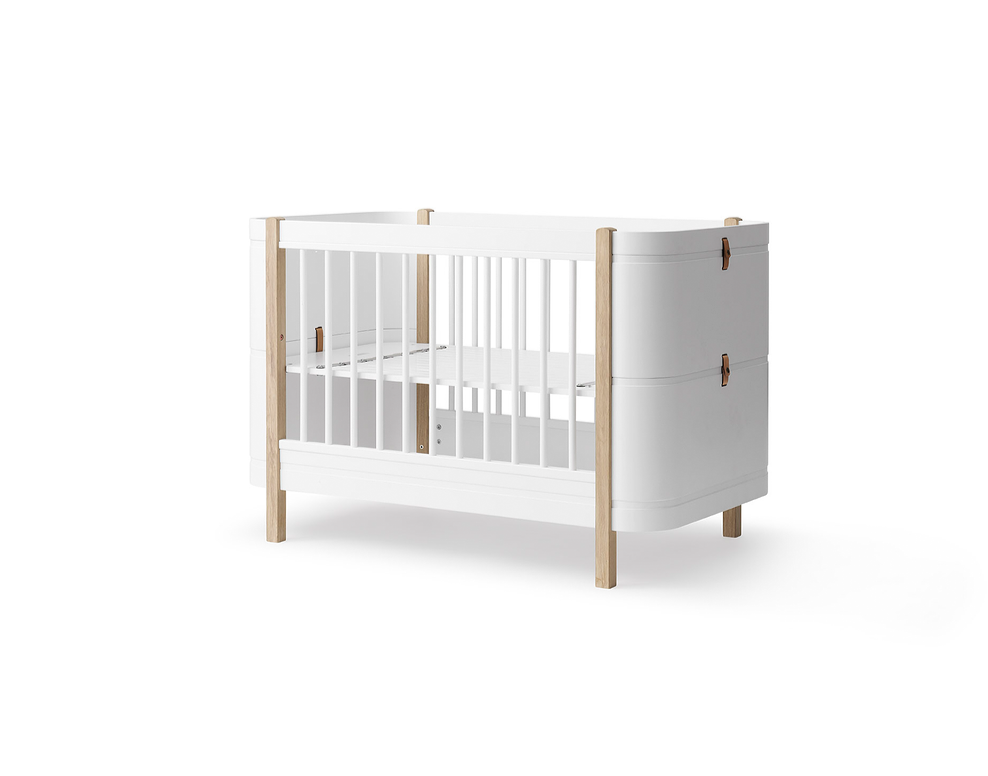 Wood Mini+, White and Wood Rail Bed (Excludes Kit 0-9 years old)