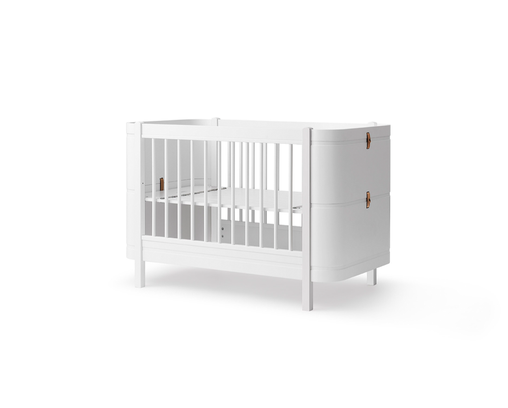 Wood Mini+ railing bed, White (0-9 years kit not included)