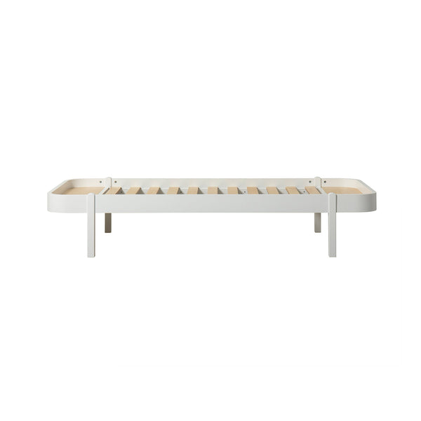 Wood Lounger bed 90x200, White