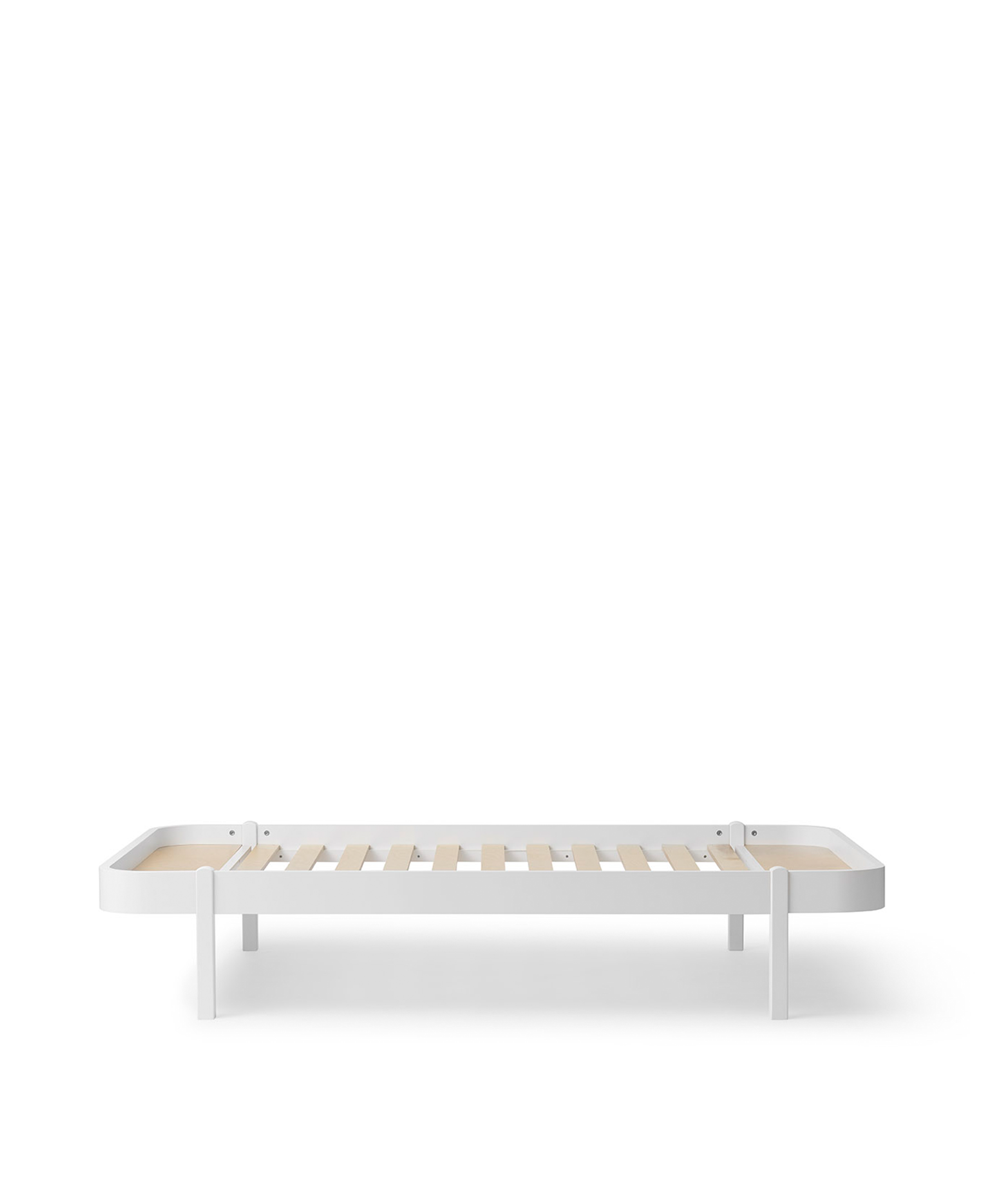 Wood Lounger bed 120x200, White
