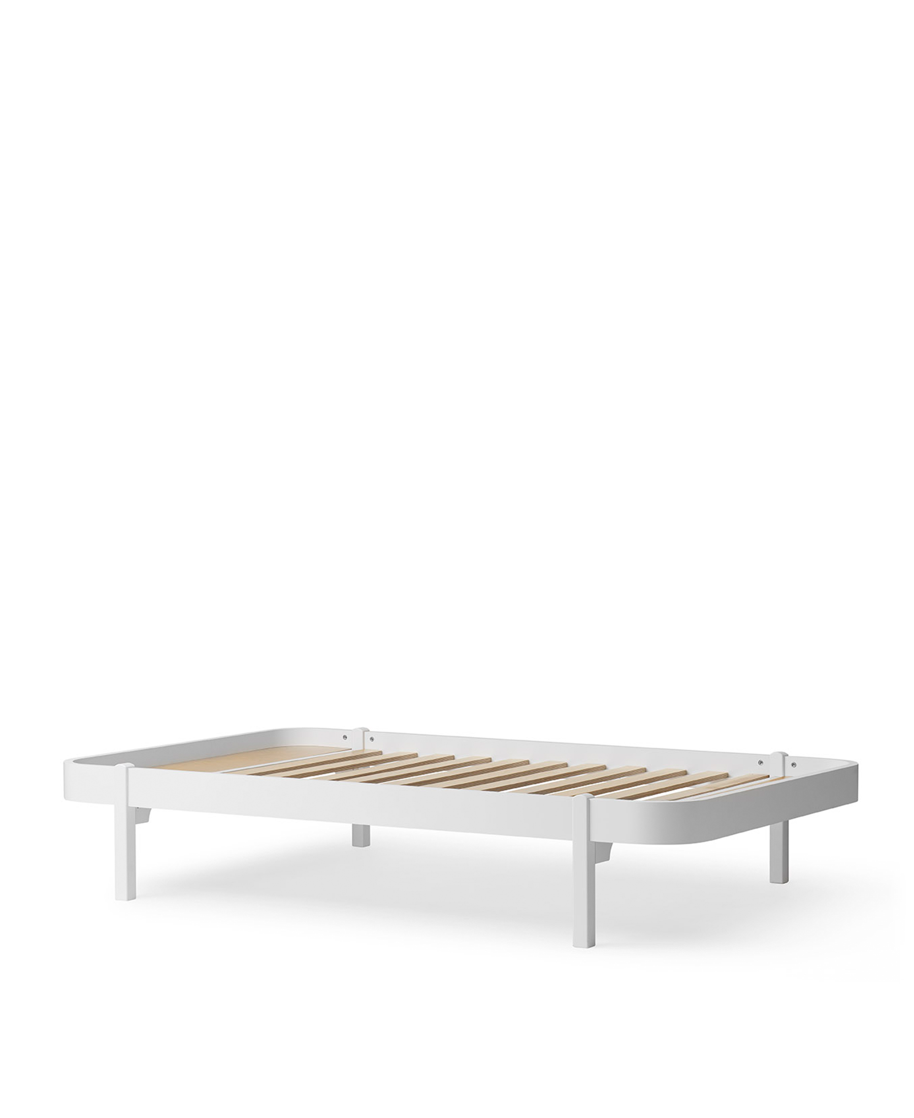Wood Lounger bed 120x200, White