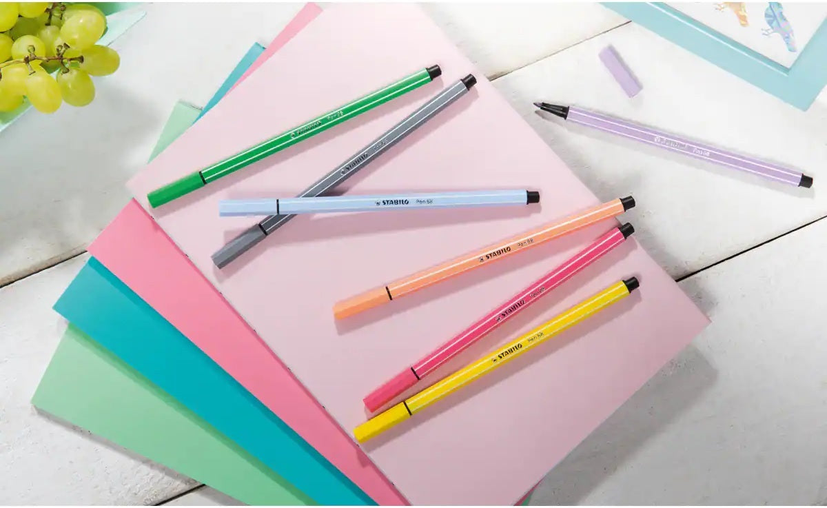 Set of 8 Felt-tip Pens, Pastel