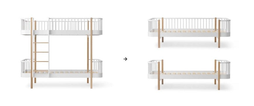 Original Bunk Bed Kit for Cama+Daybed, White/Wood