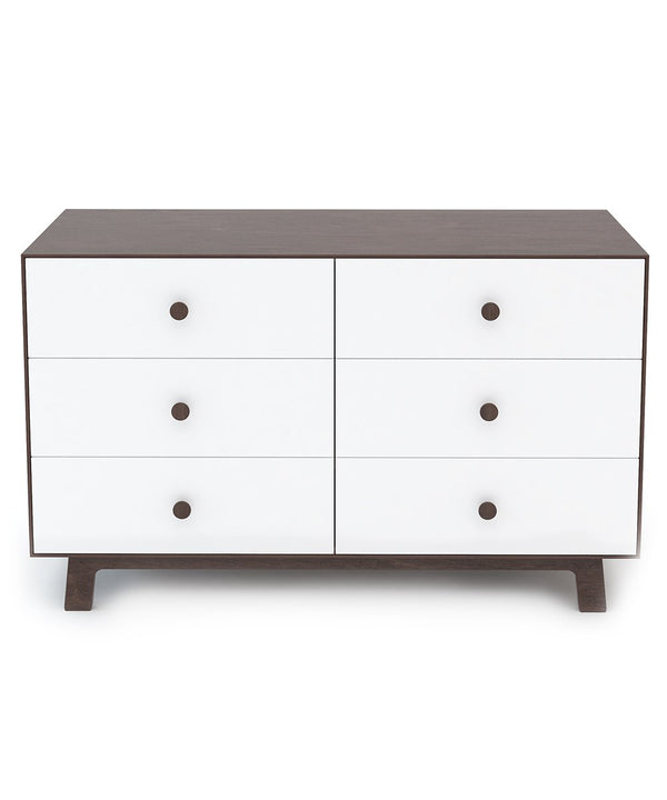 Sparrow Chest of 6 Drawers, White and Dark Wood