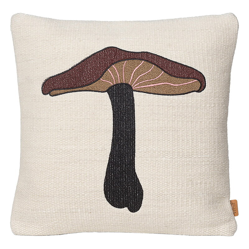Forest Embroidered Cushion, Lactarius