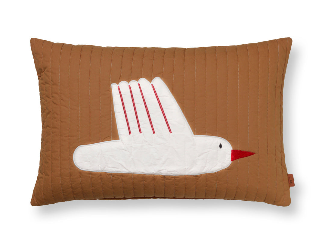 Bird Quilted Cushion Cover