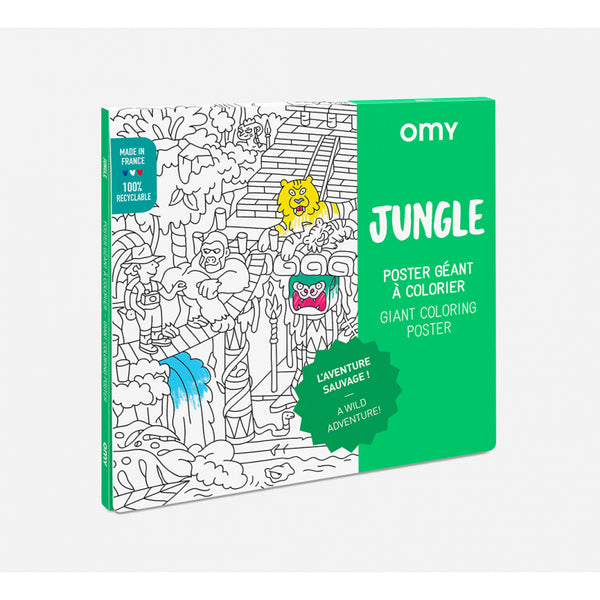 Poster for coloring, Jungle