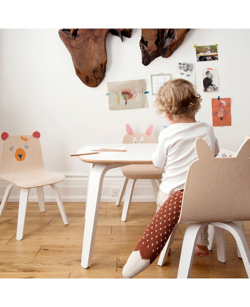 Play Table, White and Wood