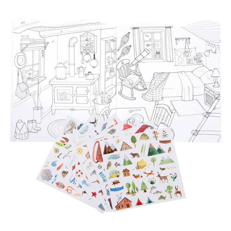 Livro de Colorir Explorador + 195 Autocolantes