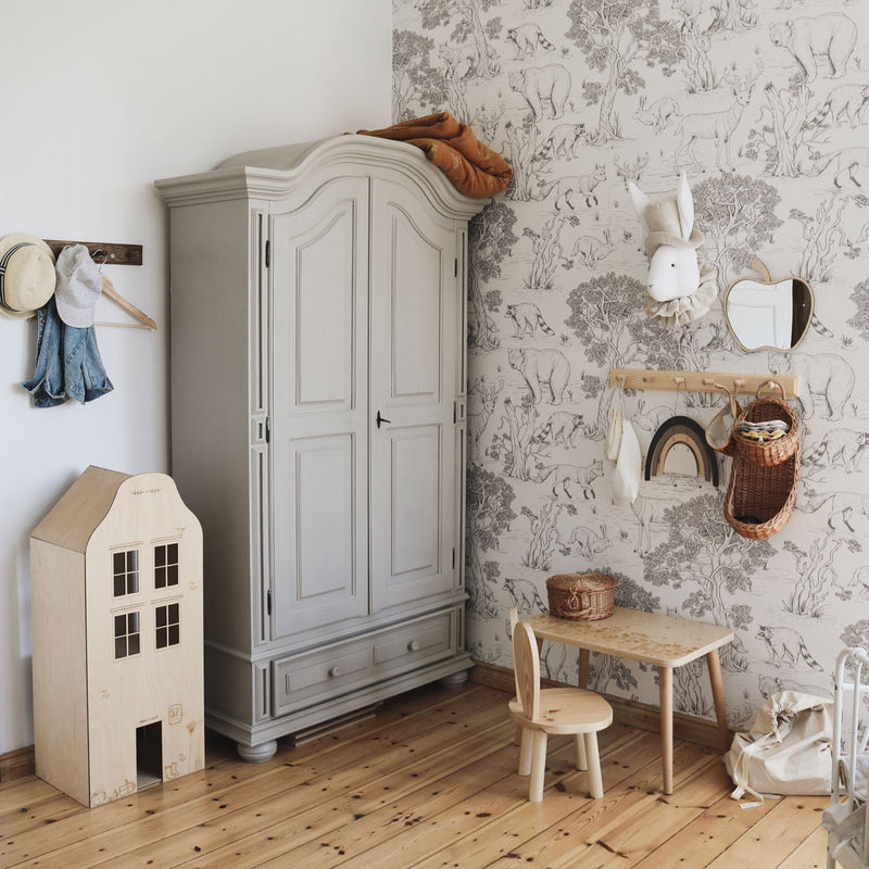 Papel de Parede Animals White