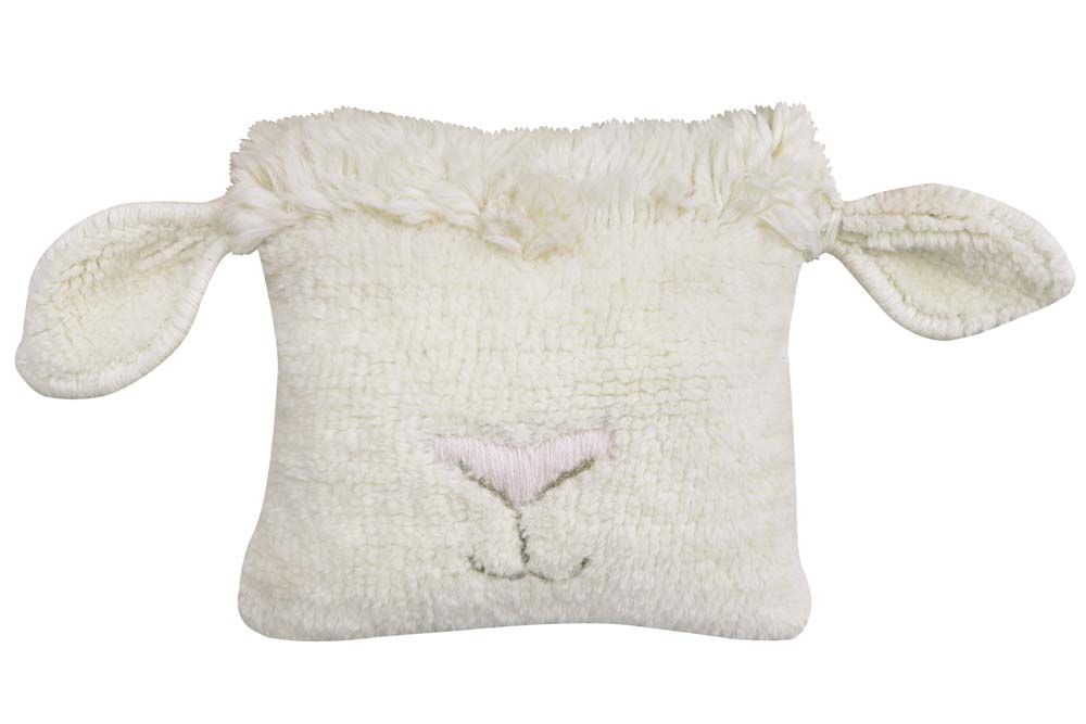 Pink Nose Sheep Wool Cushion
